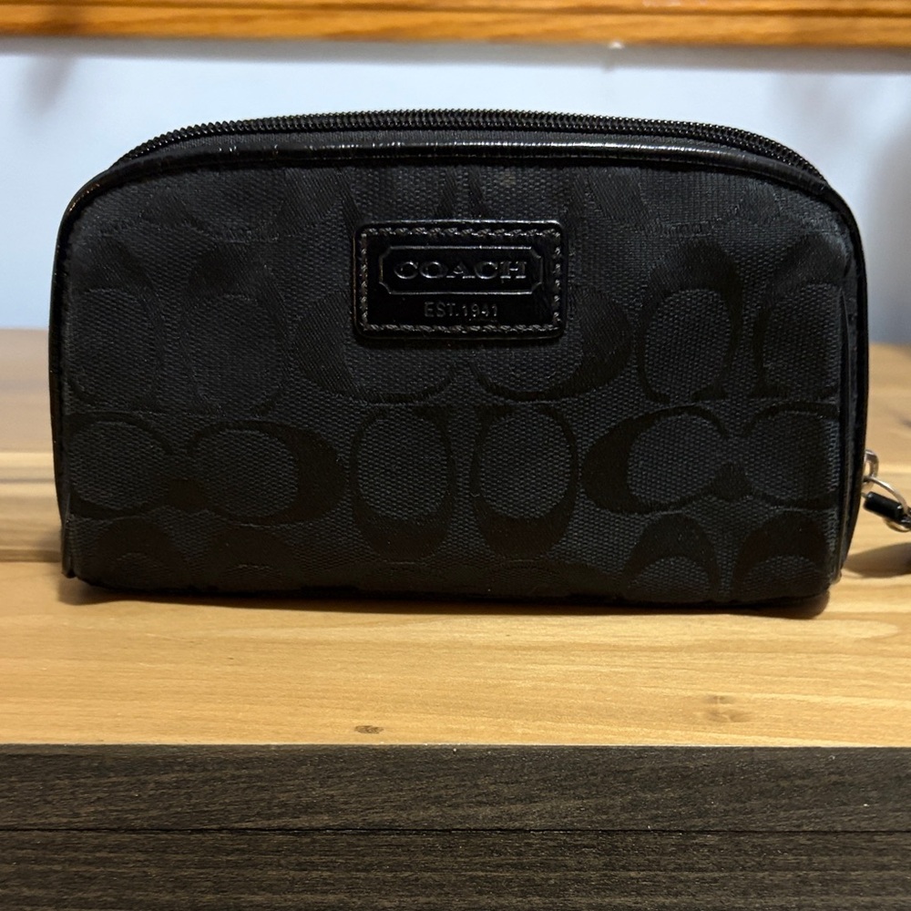 Coach Black Canvas Cosmetic bag